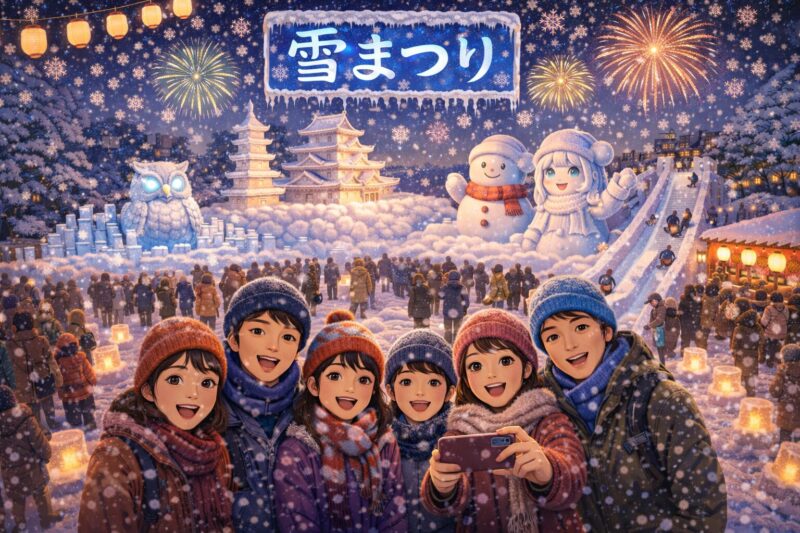 横手の雪まつり2026の屋台出店は?混雑状況やゲスト芸能人もチェック!