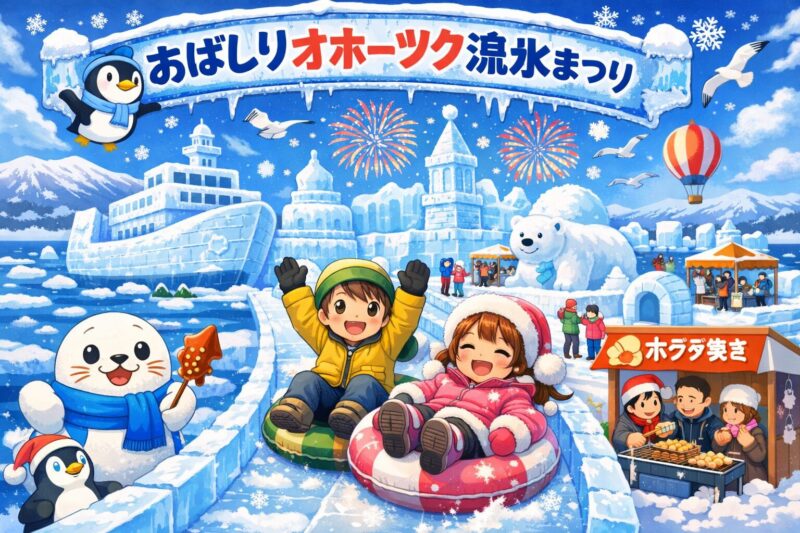 あばしりオホーツク流氷まつり2026のゲスト芸能人は誰？花火の時間や屋台情報も確認！