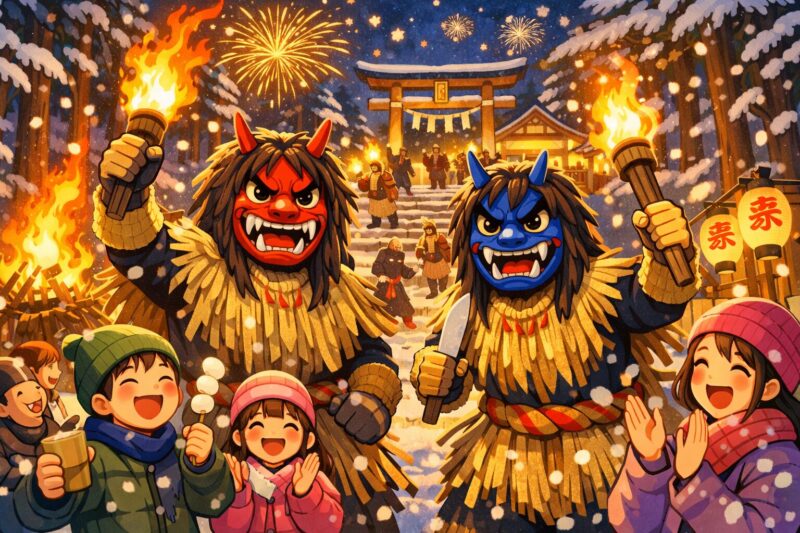 なまはげ柴灯まつり2026の屋台情報と混雑状況！駐車場＆アクセスも！