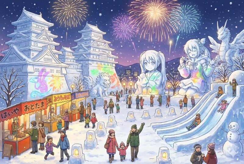 いいやま雪まつり2026のゲスト芸能人は誰？会場駐車場や出店情報もチェック！